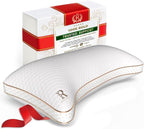 Royal Therapy Queen Memory Foam Pillow, Adjustable Shredded Odor-Free Cut-Out Bed Pillow for Neck & Shoulder Pain Relief, Breathable Support for Back, Stomach, Side Sleepers, BioForm