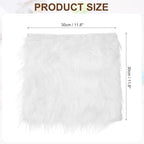 PATIKIL 12" Locker Rug, Small Area Rug Mini Faux Fur Rugs Small Locker Carpet Soft Fluffy Tiny Photography Props Square for Nail Photo Tabletop Background Picture Decoration, White