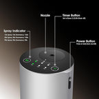 Waterless Essential Oil Diffuser, Battery Powered Mini Scent Air Machine, Aromatherapy Mist Diffuser for Home Room Car Office (Silver Aluminum Alloy)