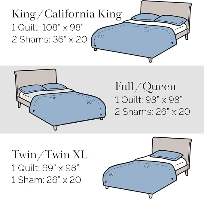 Southshore Fine Living, Inc. Oversized Bedding Quilt Set, Twin XL Coverlet, Reversible Quilt, Lightweight Coverlet Twin XL, Floral Bedspread 2-Piece Set with One Matching Quilted Pillow Sham, Black