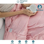 Weighted Idea Weighted Blanket for Adults (Coral Pink,60"x80",20lbs) Cooling Breathable Heavy Blanket with Premium Glass Beads All-Season Soft Thick Comfort