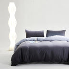 Luxlovery Grey Black Velvet Comforter Full Gradient Flannel Bedding Set Full Men Boys Grey White Winter Warm Blanket Quilts Thick Warm Modern Comforter Set