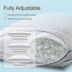 Coop Home Goods Extra Oomph AC Fill, Gel-Infused Memory Foam & Poly Fill, Extra Fill Bag, Refill for Eden Memory Foam Pillow, GREENGUARD Gold and CertiPUR-US Certified