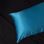 USA Made 100% Silk Pillowcase Peacock, Certified 6A Grade 22 Momme Mulberry Silk Pillow Case for Women Hair and Skin Protection, Anti Face Wrinkle, 1 Pc 20"x26" (Standard, Peacock Blue)