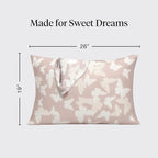 Kitsch Satin Pillowcase with Zipper for Hair & Skin - Softer Than Silk Pillow Cases, Cooling Satin Pillow Case, Wrinkle-Free, Machine Washable, Pillow Cases Standard Size 19x26 - Champagne Butterfly