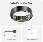 BENIO Gen 2 Smart Ring for Women & Men, Heart Rate,Fitness Tracker with Sleep，Step/Sleep/Blood Oxygen/Heart Rate Tracker, 5ATM Waterproof for iOS and Android,No Subscription, Xmas Gifts,Black 11