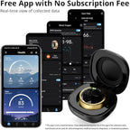 COLMI R02 smart Ring, a smart Ring for Women and Men, with a Charging case, Supports Heart Rate, Blood Oxygen, Sleep Health Monitoring, and Sports Tracking Ring, No Subscription Fee. (Gold, 9#)