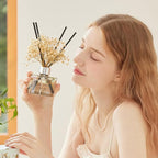 COCODOR Flower Reed Diffuser Set / 6.7oz / La Tulip Garden/Scent Diffuser with Sticks Home Fragrance Reed Diffuser for Bathroom Shelf Decor for Women