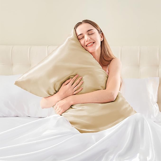 BEDELITE King Size Pillowcase Set of 2 with Zipper, Super Soft and Cooling Similar to Silk Pillow Cases, Gift for Women Men(20x40 Inches)