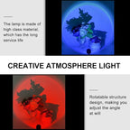 Uonlytech USB Rainbow Projection Lamp Rotatable Indoor Atmosphere Lamp Small Creative Ambient Lighting for Room Decoration