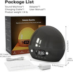 Dekala RestOnn Sunrise Alarm Clock Sunset Sound Machine 7-Day Programmable Loud Dual Alarm Clock, White Noise Natural Sounds for Sleeping Bluetooth Speaker Amber Night Light Smart App Control