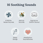 Yogasleep Whish White Noise Sound Machine, 16 Natural & Soothing Sounds, Volume Control for Baby & Adults, Get Office Privacy, Concentration, Sleep Aid, Compact for Easy Travel, Essentials for Nursery