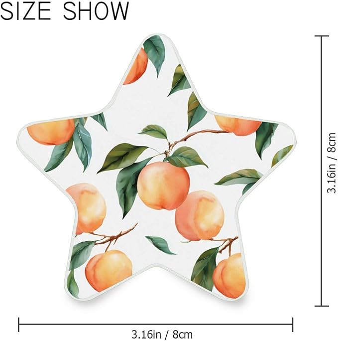 susiyo Plug in Night Light Peach Fruit Branch Cute Star Shape Nightlight for Bedroom Hallway Stairs
