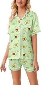 Girls & Womens Satin Pajamas Set, Silk Button-Down Sleepwear 2 Piece Nightwear, 3 Years - Women XXL