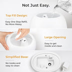 BOXING Top Fill Humidifiers for Bedroom Baby with Easy Remote, 20dB Quiet Cool Mist Air Humidifier for Large Room Home & Indoor Plants, 7 Color Night Light, Essential Oil Tray, Timer, Sleep Mode,3L