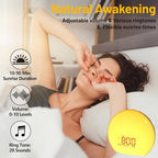 Magicteam Sunrise Alarm Clock Wake Up Clock Natural Sunset Simulation 21 Soothing Sounds Dual Alarm 6 Times Snooze 28 Ringtones Dimmable 12 Colors Night Light 10 Timer Options Adjustable Volume