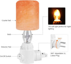 Syntus 2 Pack Himalayan Salt Lamp Natural Crystal Salt Light Glow Hand Carved Night Lights Wall Light, UL Listed Plug for Lighting, Decoration and Air Purifying