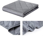 ZZZhen Weighted Blanket - High Breathability - 48''72'' 15LB - Premium Heavy Blankets - Calm Sleeping for Adult and Kids, Durable Quilts Grey, 48''72'' - 15LB