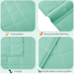 HOSUKKO Weighted Blanket - 7 lbs Green Heavy Blanket - Breathable Blanket(41 * 60 inches, 7 lbs)