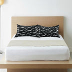 Satin Pillowcase for Hair and Skin, Halloween Bats Silk Pillowcase Soft and Cozy Body Pillow Covers, King Size Satin Pillow Cases with Envelope Closure(20x40 Inch), 1PC