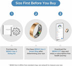 BENIO Gen 2 Smart Ring for Women & Men, Heart Rate,Fitness Tracker with Sleep，Step/Sleep/Blood Oxygen/Heart Rate Tracker, 5ATM Waterproof for iOS and Android,No Subscription, Xmas Gifts,Rose Gold 7