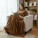 Fleece Blanket Full/Queen - 80x90 Inch Lightweight & Buttery-Soft Throw for Bed, Sofa, Camping | 300GSM Cloud-Touch Microfiber | Cozy Essentials for Travel & Movie Nights, (Brown)