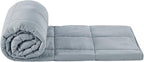 TONGDADA Kids Weighted Blanket | 40''x60'',7lbs | for Child Between 55-80 lbs | Premium Cotton Material with Glass Beads | Light Grey
