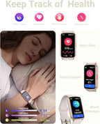 Amzhero Health Fitness Tracker with 24/7 Heart Rate, Blood Oxygen, Blood Pressure, Sleep Tracker, 5ATM Waterproof Activity Trackers with Step Tracker, Pedometer (S & L Bands Included)