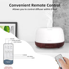 SEEDSEEL 300ML Essential Oil Diffuser,Aromatherapy Diffuser with Remote Control, 7-Color LED Light and 4 Timers,Quiet Auto-Off for Bedroom, Home,Office