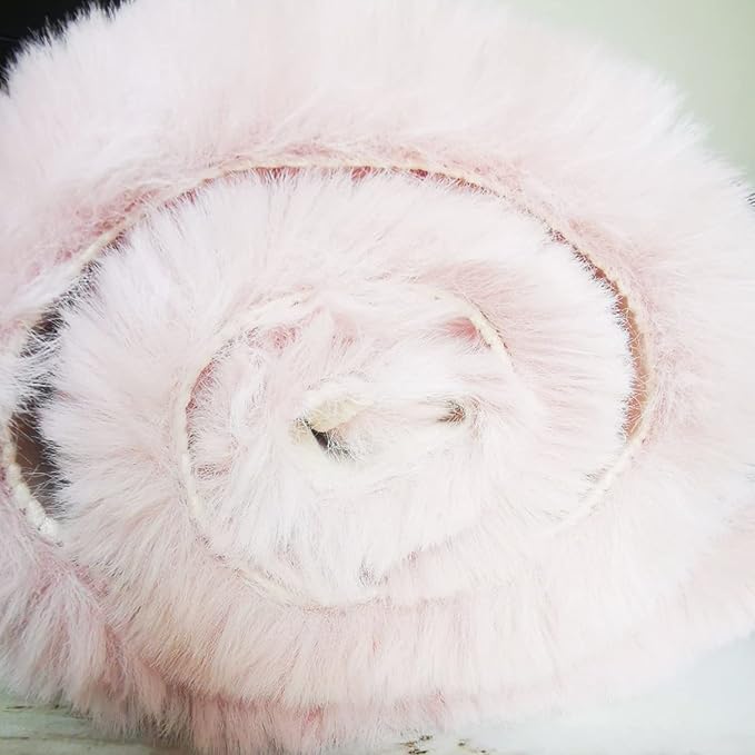 Ghouse Ultra Soft Faux Rabbit Fur Rug 5x7, Machine Washable Area Rugs for Bedroom Fluffy Rugs for Living Room, no-Shedding Carpet Sheepskin Rug Pink