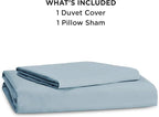 Bedsure Duvet Cover Twin/Twin XL Size - Extra Soft Double Brushed Bedding Set with Zipper Closure, 2 Pieces, Includes 1 Duvet Cover (68"x90") & 1 Pillow Sham, Comforter Not Included, Mineral Blue