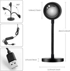 Neroupe Sunset Lamp Projector with APP & Button Control, 360 Degree Rotation Multiple Colors Changing LED Lamp Night Light, Sunset Light for Bedroom Decor/Party/Christmas Gifts/Tiktok Live/Room Decor
