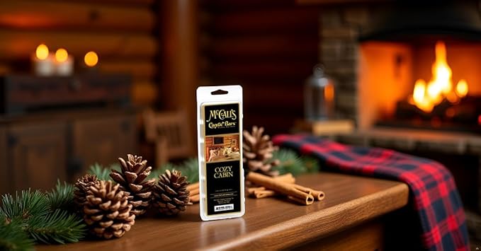McCall’s Candles | Cozy Cabin | Scented Wax Melt | Cedarwood, Cinnamon, Nutmeg & Vanilla | 6-Piece Break-Apart Bar | 12–24 Hours Per Wedge | Poured in the USA | 5.5 oz