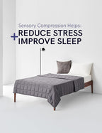 YnM Weighted Blanket — Heavy 100 Percent Oeko-Tex Certified Cotton Material with Premium Glass Beads (Dark Grey, 60''x80'' 15lbs), Suit for One Person(~140lb) Use on Queen/King Bed
