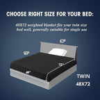 yescool Weighted Blanket for Adults (17 lbs, 48" x 72", Black) Cooling Heavy Blanket for Sleeping Perfect for 160-180 lbs, Twin Size Breathable Blanket with Premium Glass Bead, Machine Washable