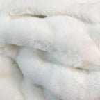 ABREEZE Faux Rabbit Fur Rug 4FT, White Fluffy Soft Area Rug Round Fuzzy Carpet for Living Room, Bedroom, Machine Washable Shaggy Nursery Rug