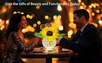 Flower Lamp with USB Charge,3-Colour Infinitely Dimmable Artificial Sunflower LED Table Lamp,Rechargeable Cordless Touch Small Night Light,Gift Ideas for Mothers Day,Xmas,Birthday (Sunflowers02)