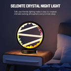 Runyangshi Crystal Table Lamp Night Light Natural Selenite & Colour Crystal Raw Stone Bedside Lamp with 3 Adjustable Light Colours Suitable for Home Decoration, Bedroom Office Desk Lighting