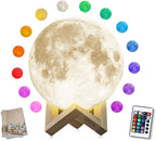 5.9 Inch Moon Lamp for Adults - 16 Color LED Light Up Moon Ball, Large Realistic 3D Night Light with Remote & Timer - Unique Thanksgiving & Christmas Gifts