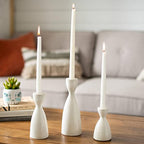 10-Inch White Taper Candles, 12 Pack Unscented and Dripless Candlesticks, Long-Lasting Burn Time of 7-8 Hours, Perfect for Home Décor, Weddings, and Events