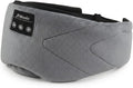 Sleepals Bluetooth Sleep Mask with 24 Built-in White Noise Sounds, Ultra-Slim Headphones for Side Sleepers, 100% Light Blockout 3D Eye Mask, Washable Fleece Sleep Headphones (Gray)