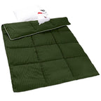 ZPECC Toddler Down Alternative Comforter, 39x47 Hypoallergenic Baby Blanket Quilt, Soft Breathable Lightweight All Season Kids Duvet Insert for Crib Stroller Cot Daycare, Olive Green