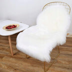 STP GOODS Faux Sheepskin Fur Rug, Fluffy Sheepskin Bedside Rugs, Bedside Rugs (White Rug (60 х 130 cm))