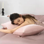 100% Mulberry Silk Pillowcase with Zipper Made in USA, Real 22 Momme Silk Pillow Cases Queen for Hair and Skin, NOT Satin Pillowcase, Anti Acne, Anti Aging, 1 Pc 20"x30" (Queen, Dusty Rose)