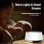 White Noise Sound Machine, Adjustable Baby Night Light for Sleeping,14 High Fidelity Sleep Machine Soundtracks,Timer and Memory Feature (White with Power Adapter)