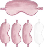 Sleep Masks 5PACK Silk Eyes Cover Satin Eye Mask Silky Blackout Soft Blindfold Sleeping Eyeshades Covers Bridesmaid Gifts