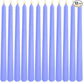 12-Pack Soft Lavender Purple Taper Candles, 10 Inch Unscented Dripless Candlesticks, Long-Lasting Burn Time of 6-7 Hours, Perfect for Home Décor, Weddings, and Events