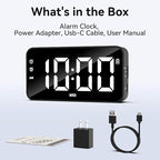 Plug in Digital Alarm Clocks with Rechargeable Backup Battery for Bedrooms Living Room Study Loud Bedside Desk Clock with Memory Function Dual Alarm 3 Modes Weekends Weekdays Every Day for Kids Adults