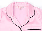 QPANCY Kids Satin Pajamas Sets Baby Boy Girl Button-Down Silk Sleepwear 2 Piece Short Sleeve Loungewear Clothes Set