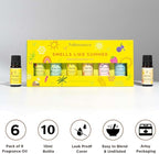 Folkulture Summer Essential Oil Set of 6 | Lemon Essential Oils for Diffusers for Home, Humidifiers, Aromatherapy | Citrus, Coconut, Fragrance Oil for Diffuser, Candle, Soap Making - Summer Vibes